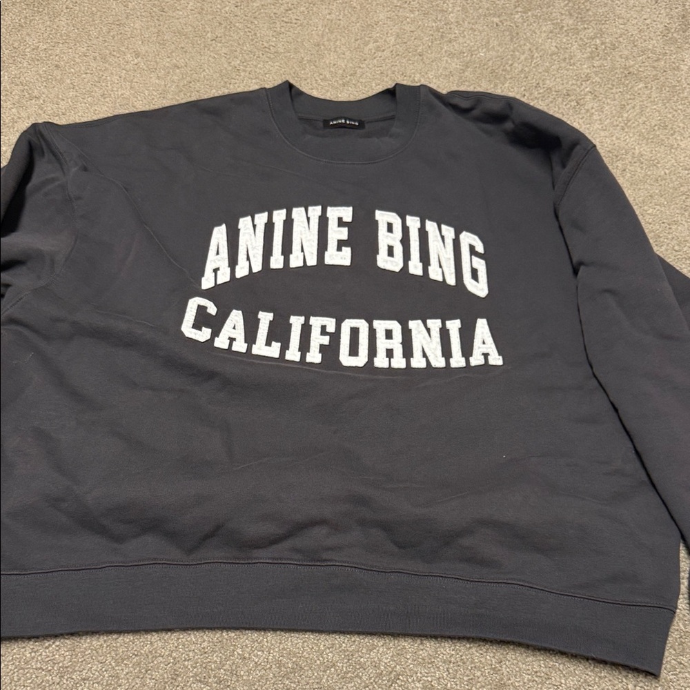 Anine Bing Black Crewneck Sweater